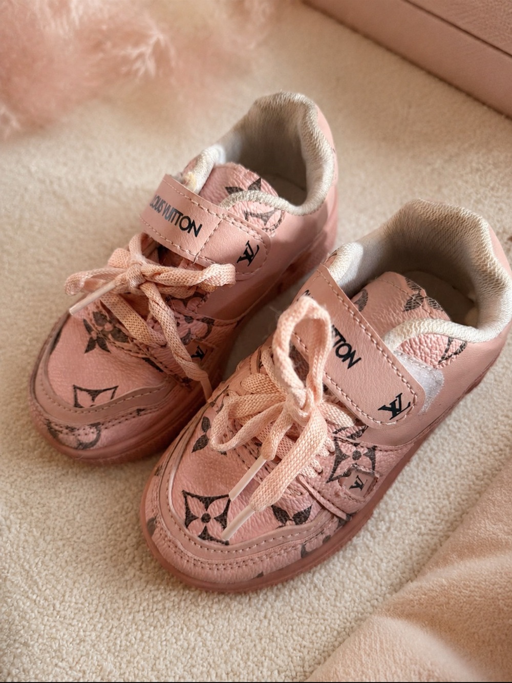 Louis Vuitton Baby Pink Monogram Sneakers